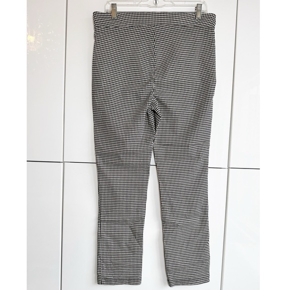 RAFAELLA Women’s Pull On Black & Tan Houndstooth Pants Size Slim Ankle 12 - Picture 3 of 6